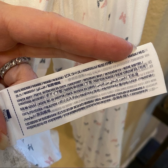 NWT~ABERCROMBIE Kids Butterfly Print Sheer Back Top Size L/14 - Picture 10 of 11